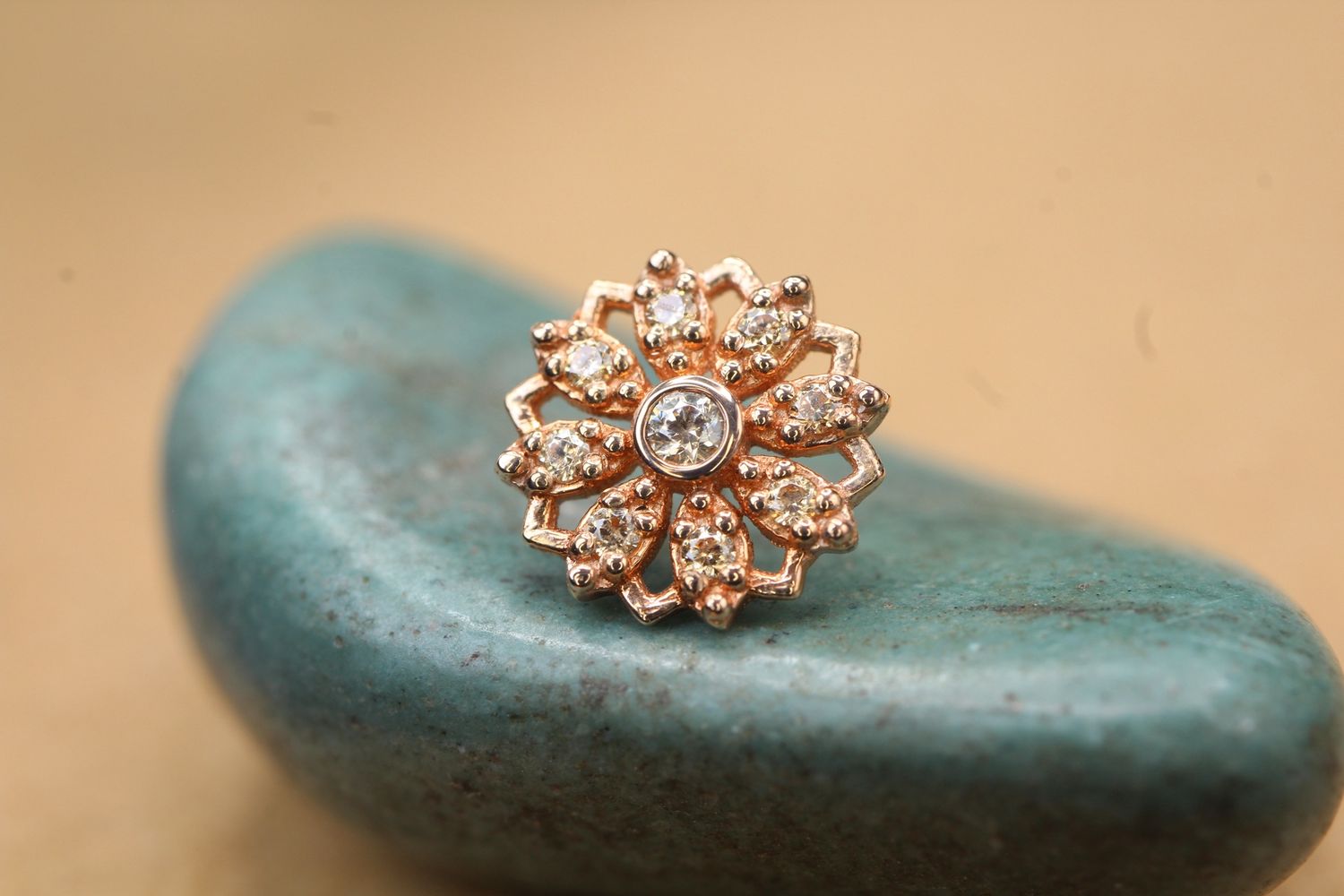 Threadless Rose Gold Rosette Top