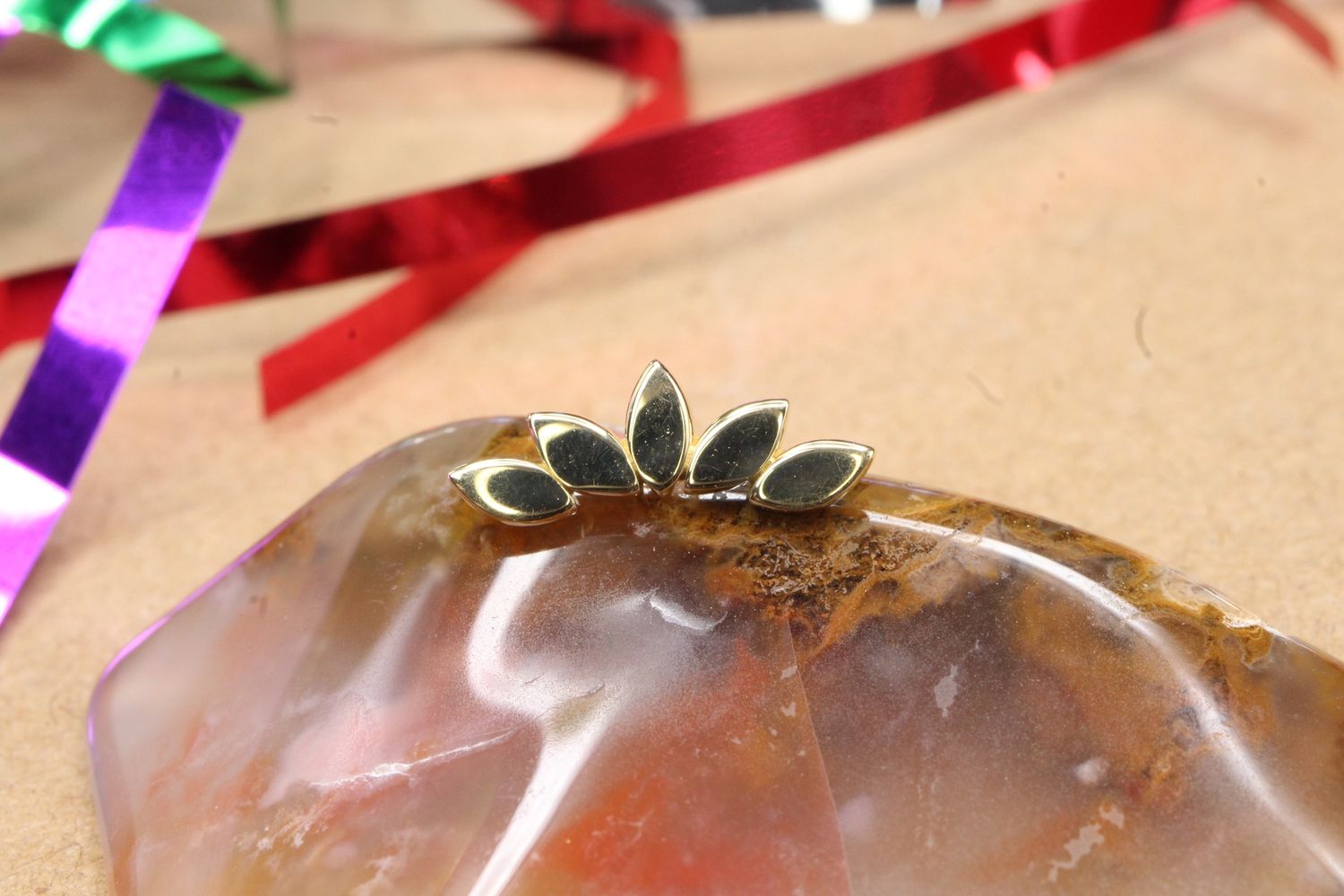 Threaded Yellow Gold Serenity Tops