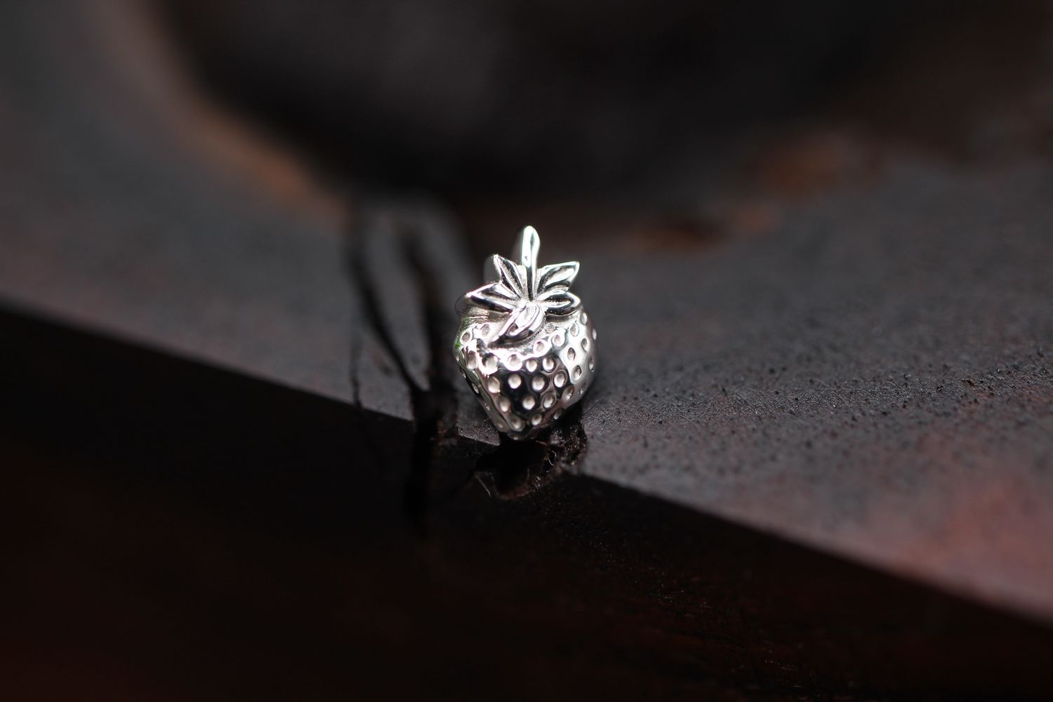 Threadless White Gold Strawberry Top