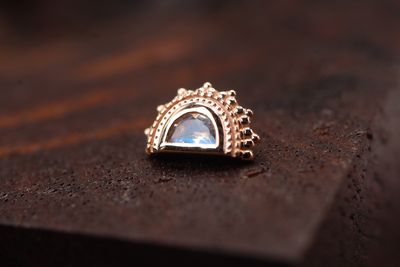 Threaded Rose Gold Afghan Moon Top