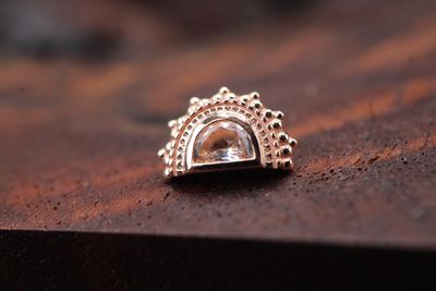 Threaded Rose Gold Afghan Moon Top