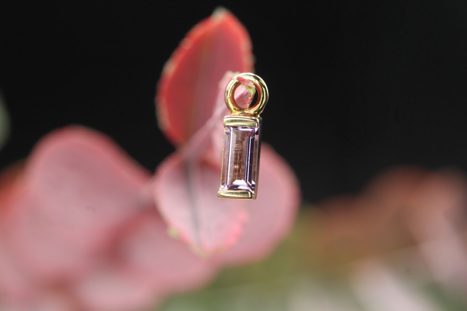 Yellow Gold Baguette Bar Charm