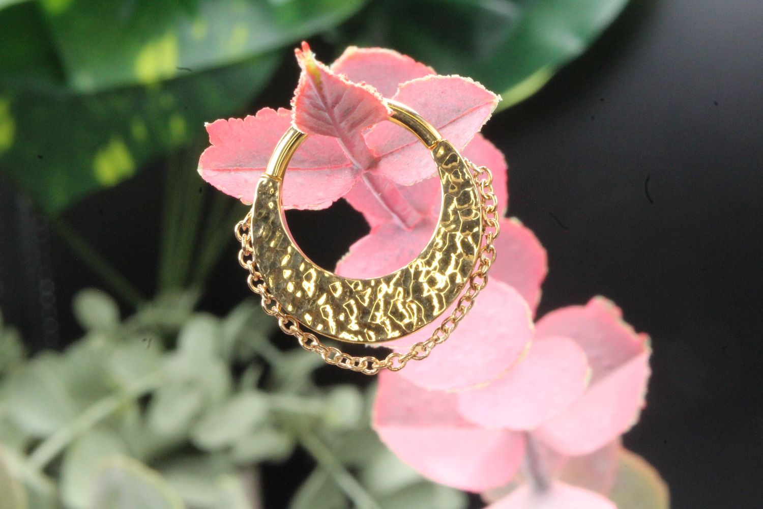 Yellow Gold Sea Hinge Ring, Size: 16ga 3/8&#39;&#39;