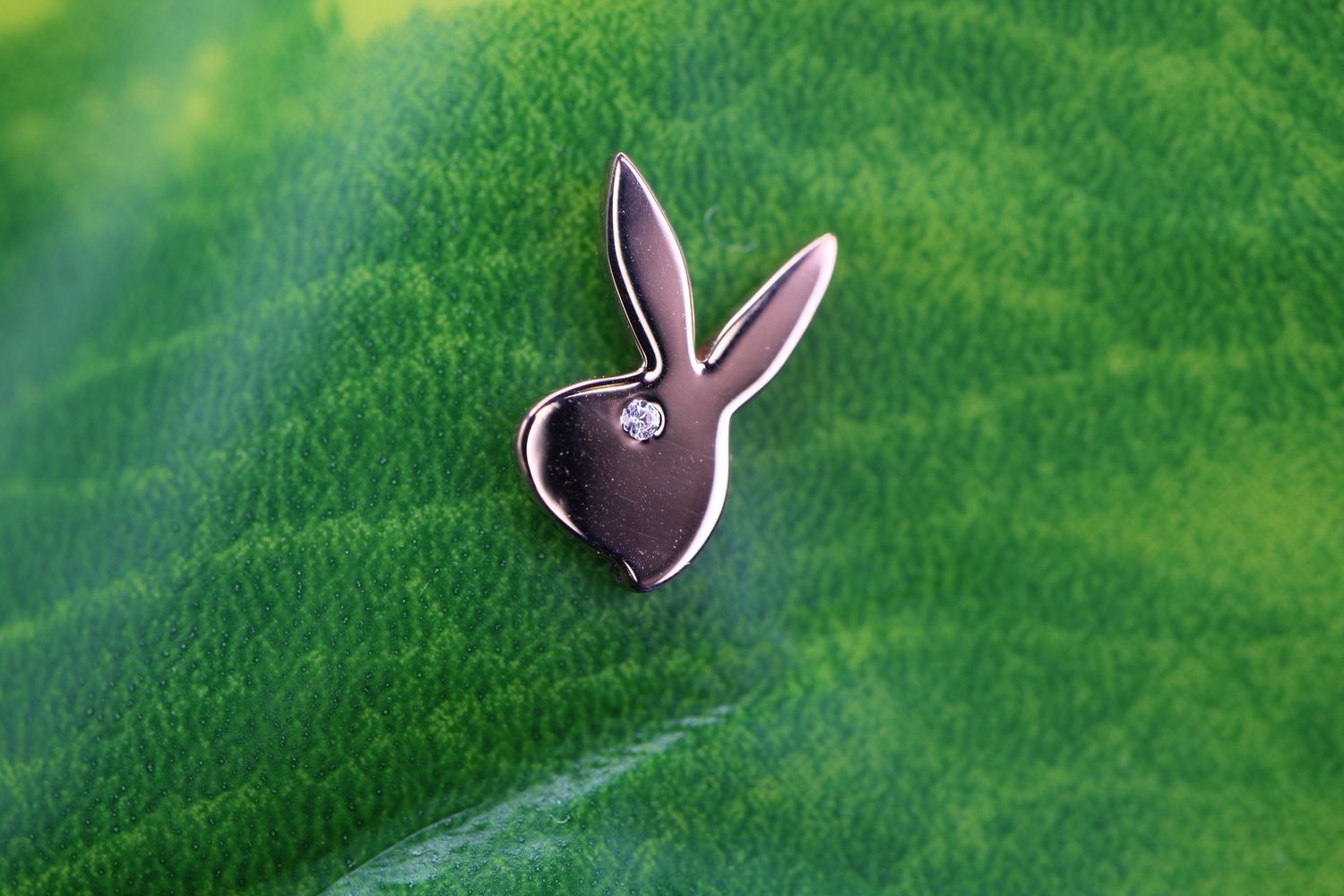 Threadless Rose Gold Bunny Top, Gems: White CZ