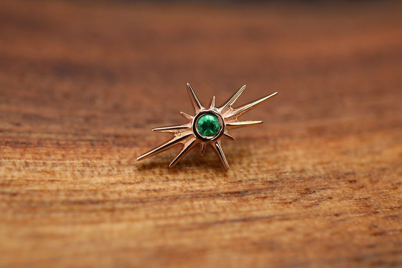 Threaded Rose Gold North Star Top