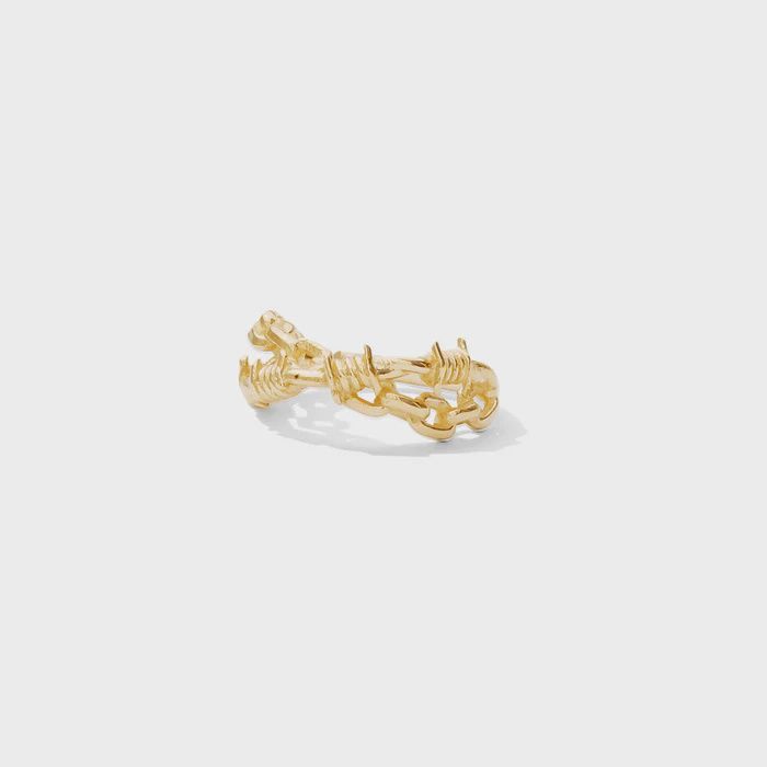 Yellow Gold Fury Hinge Ring, Diameter: 5/16''