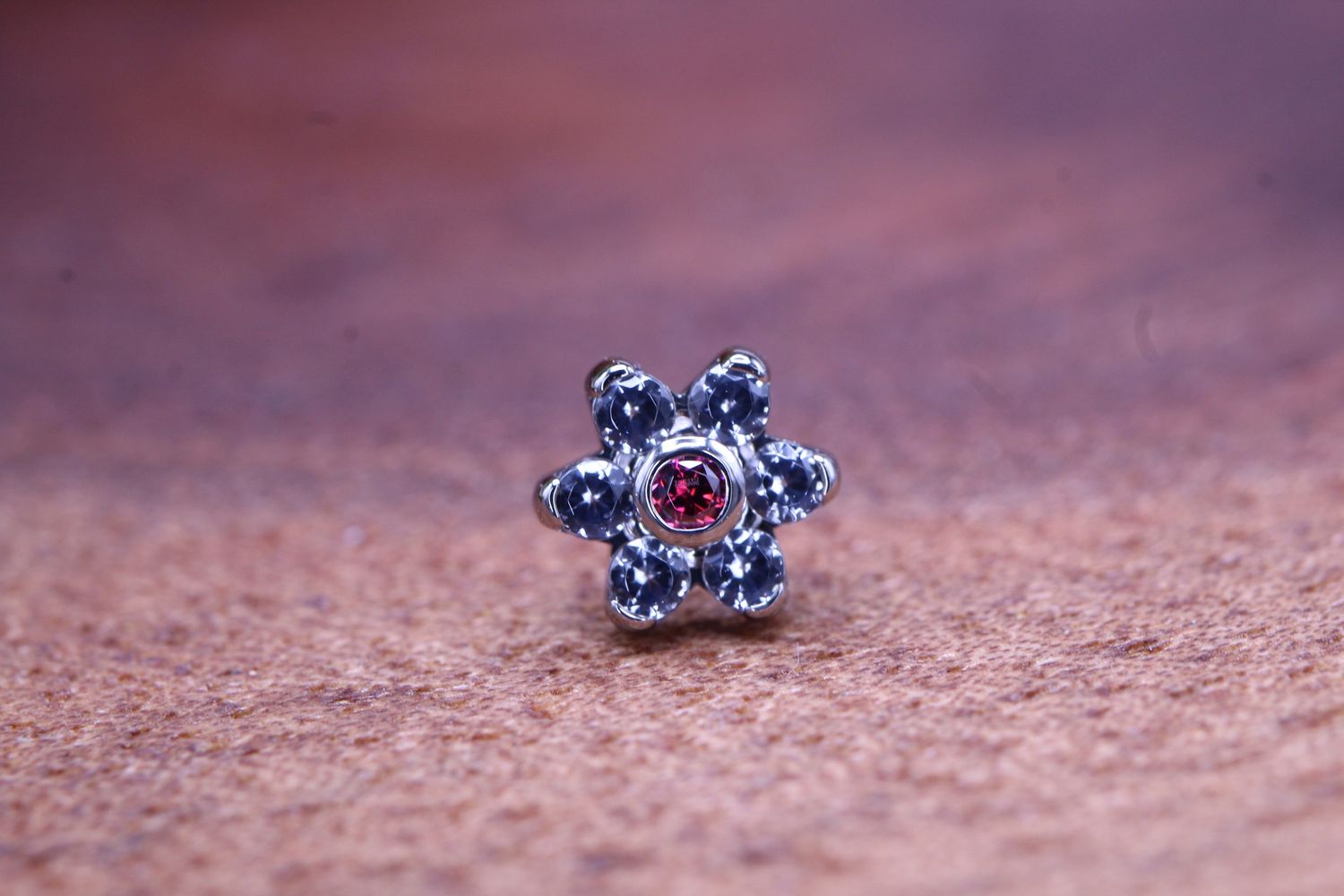 Threadless Titanium Flower Top