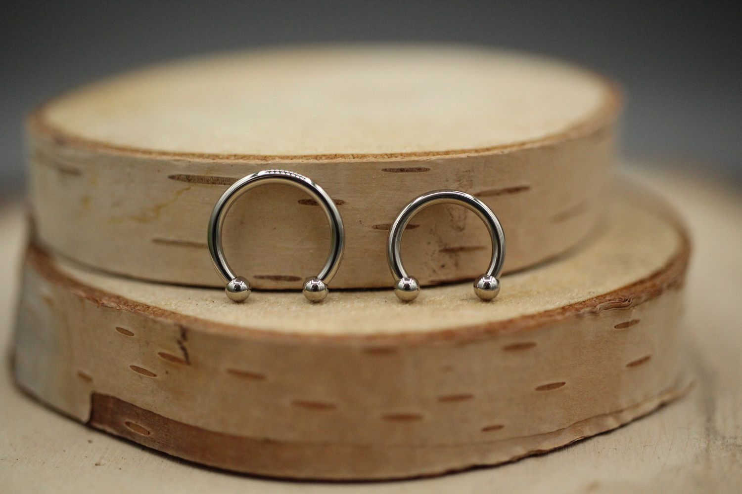 Threaded Titanium Circular Barbell Shaft, Diameter: 1/4'', Gauge: 16GA