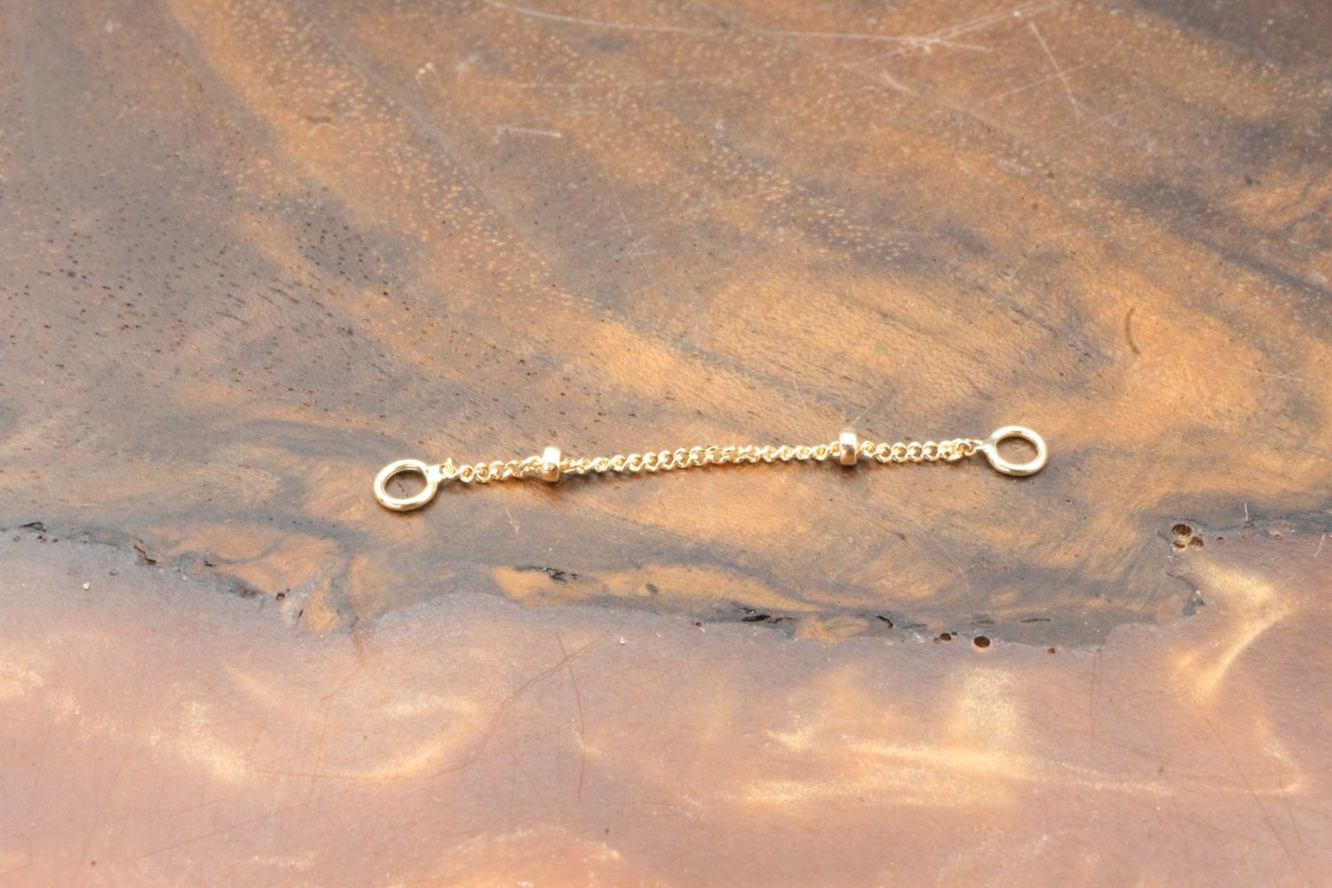 Yellow Gold Space Dust Chain, Length: 40mm