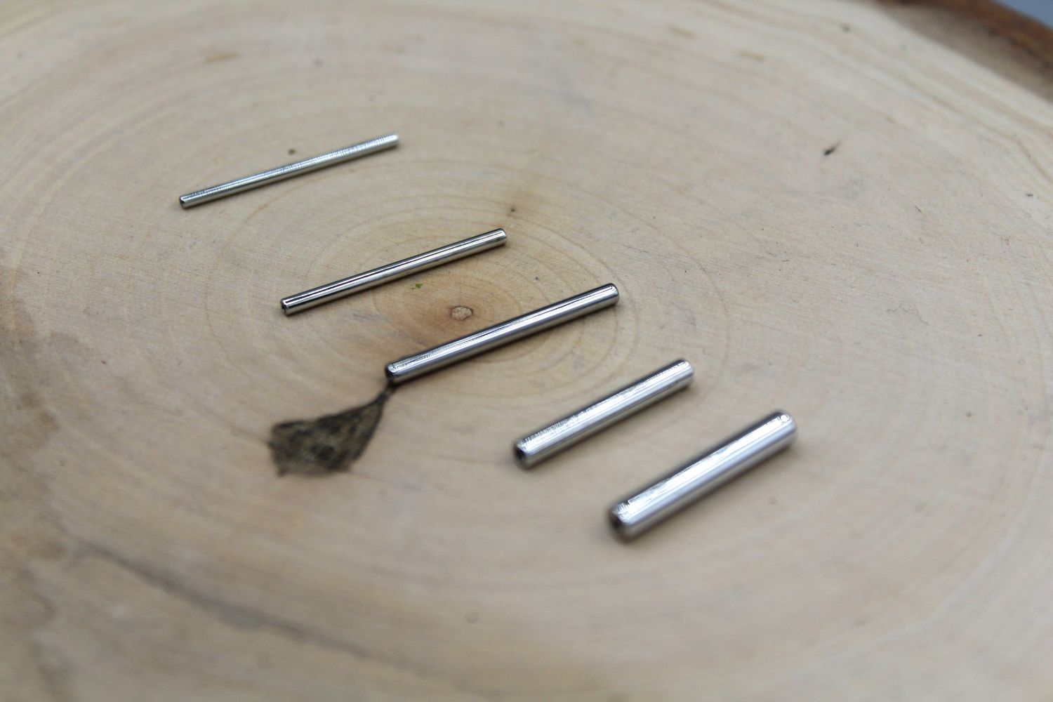 Threadless Straight Barbells, Gauge: 12ga, Length: 3/8''
