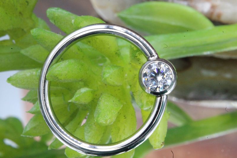 Steel Fixed Gem Bead Rings