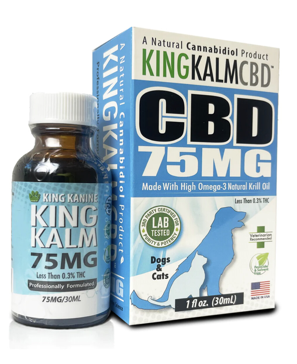 KingKalmCBD - Dog and Cat CBD Oil 75mg