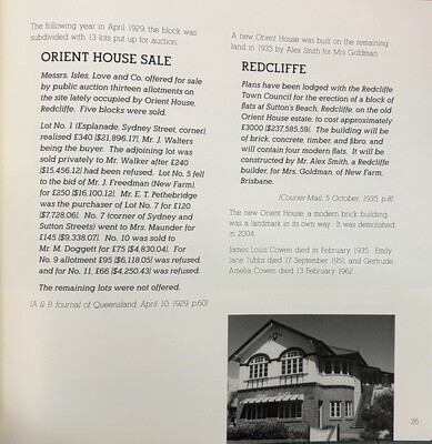 Hardcover - Redcliffe: Historic Houses, By Patricia Gee