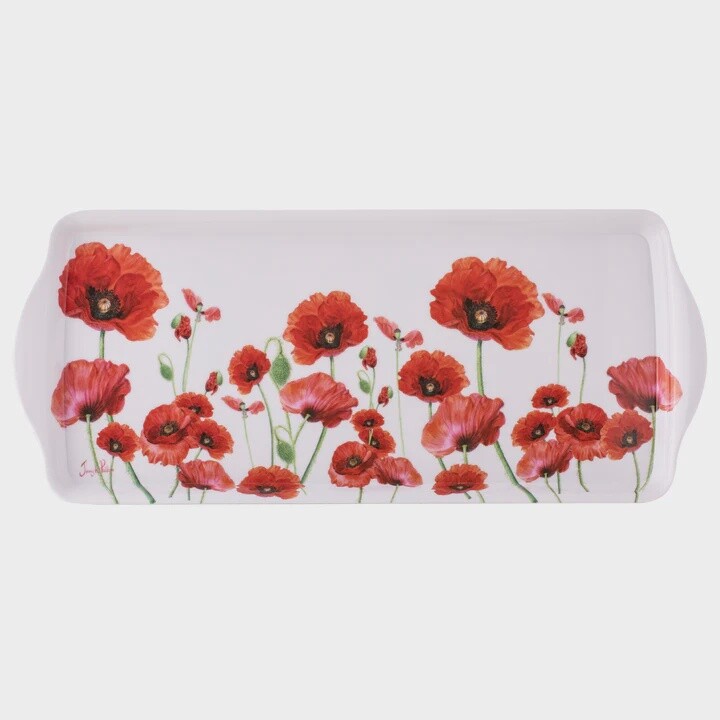 Sandwich Tray - Red Poppies