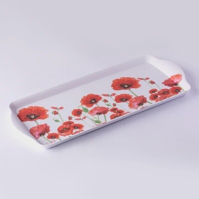 Sandwich Tray - Red Poppies