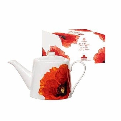 Infuser Teapot - Red Poppies