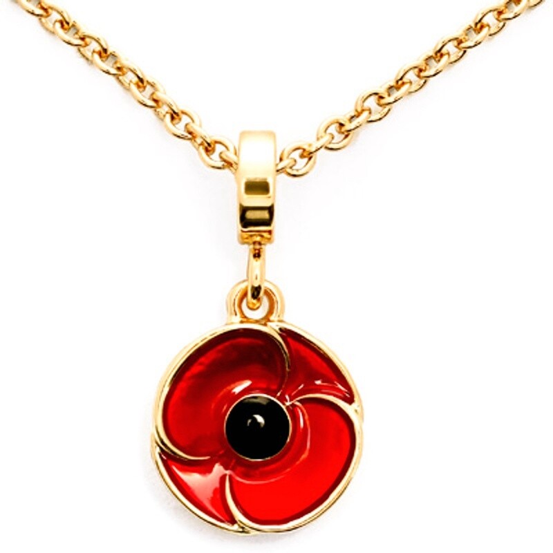 Red Poppy Necklace