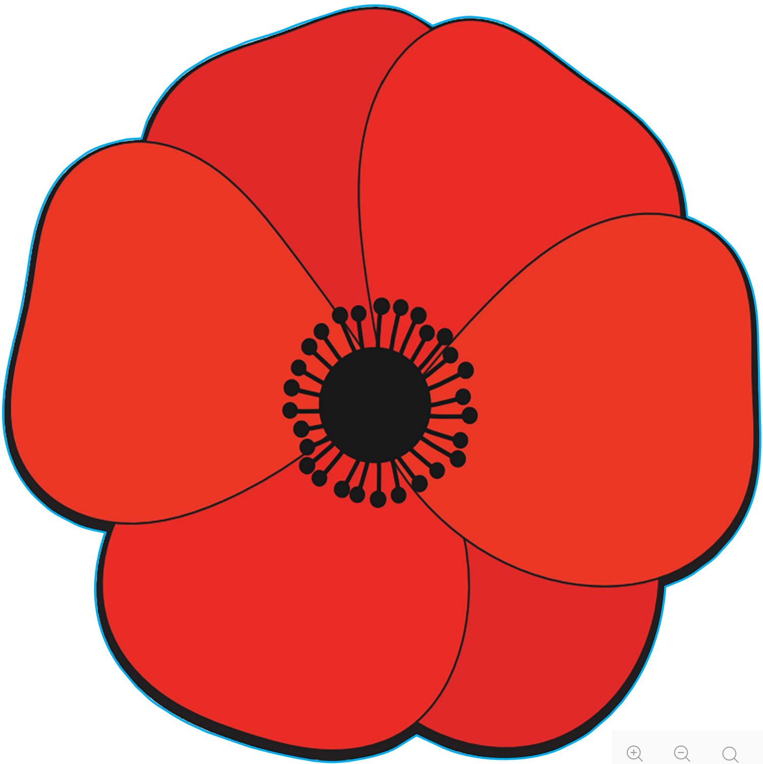 Red Poppy Sticker
