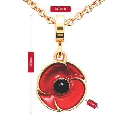 Red Poppy Necklace