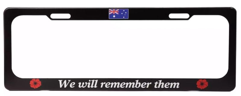 Number Plate Surrounds - We Remember Them (Standard Size)
