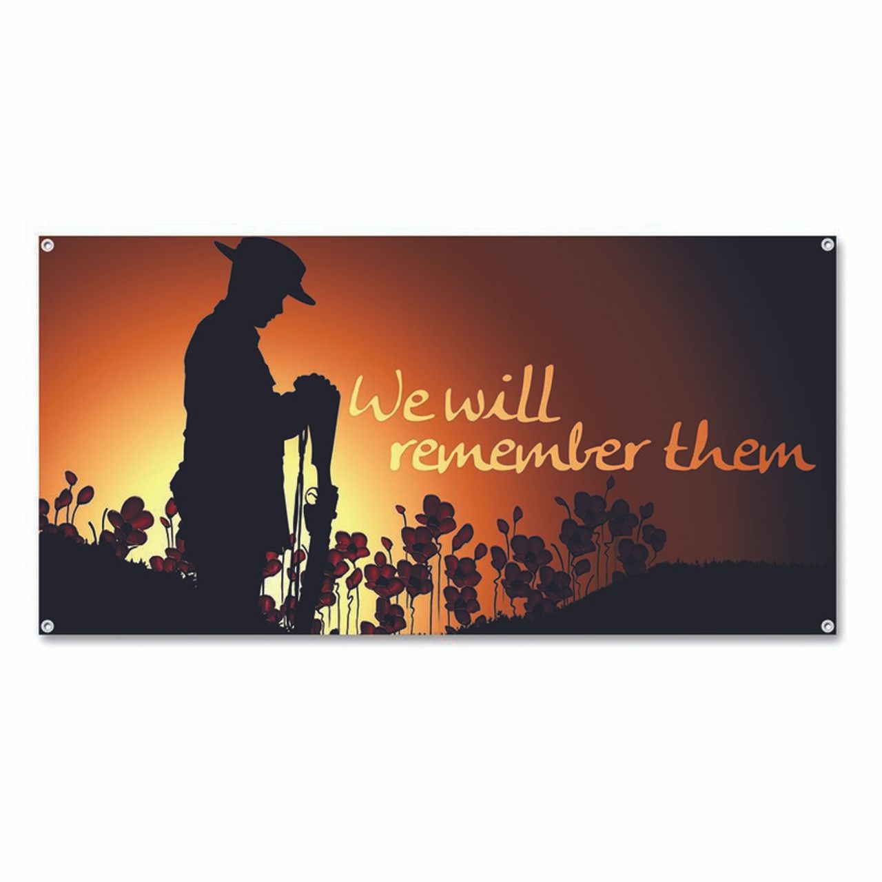 We Will Remember Them Fabric Flag