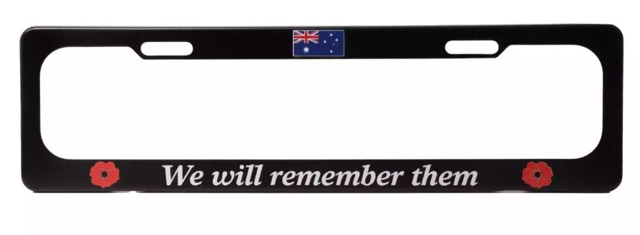 Number Plate Surrounds - We Remember Them (Slim Size)