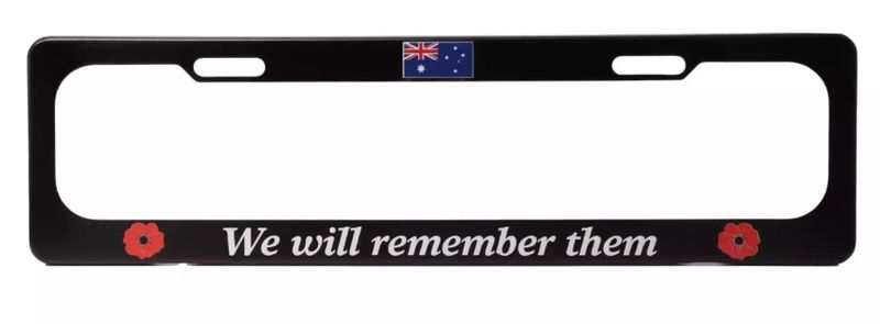 Number Plate Surrounds - We Remember Them (Slim Size)