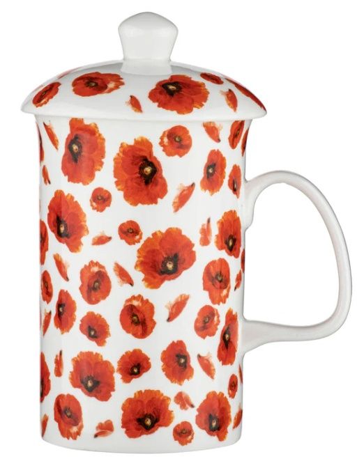 Tea Infuser - Red Poppies