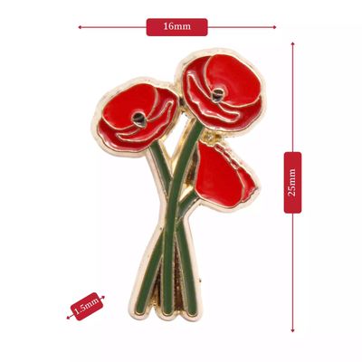 3 Stem Poppy Pin