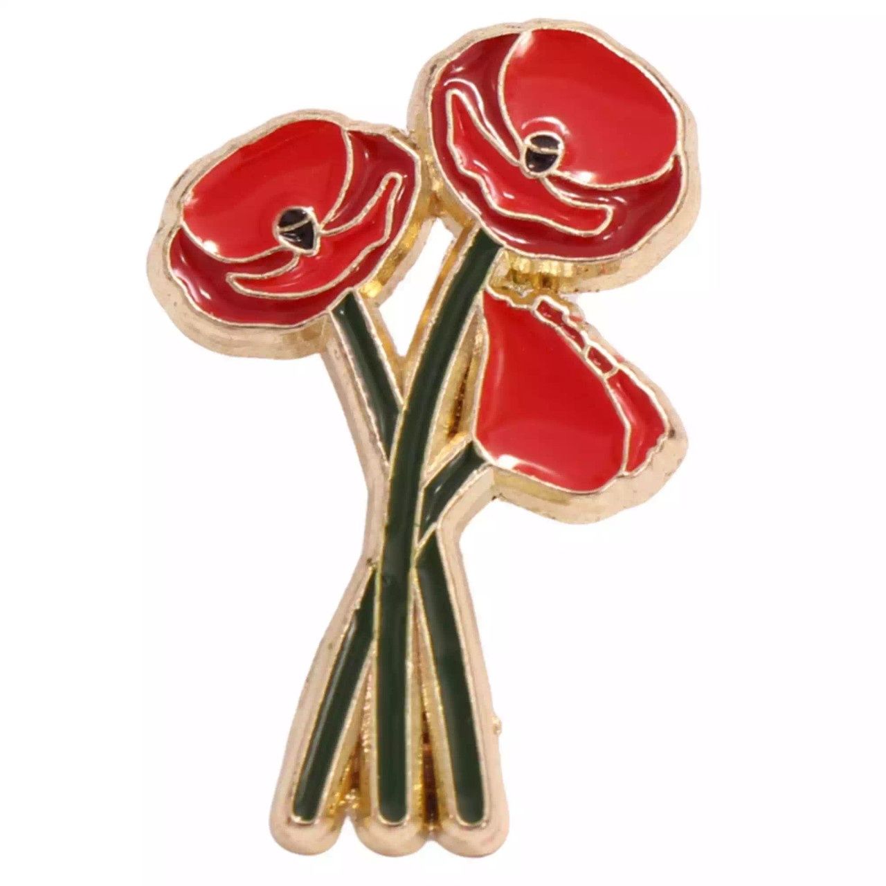 3 Stem Poppy Pin