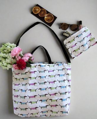 Cotton Tote Bag - Sausage Dog