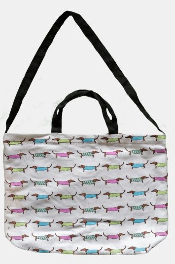 Cotton Tote Bag - Sausage Dog