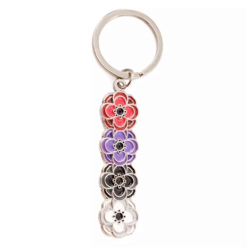 Four-Poppy Keyring