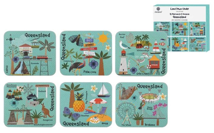 Coasters 6 Pack - Land Down Under Queensland