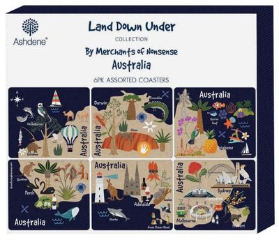 Coasters 6 Pack - Land Down Under Australia