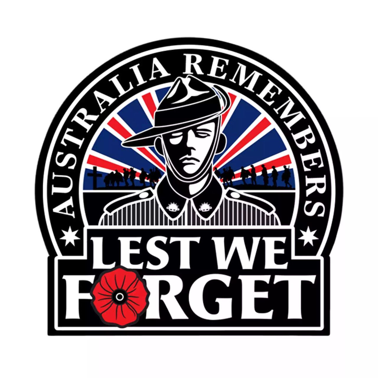Australia Remembers Sticker - Lest We Forget