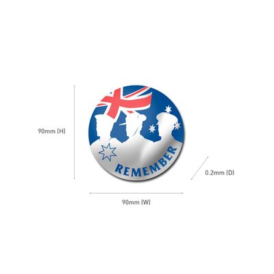 Remember 90mm Round Mylar Sticker