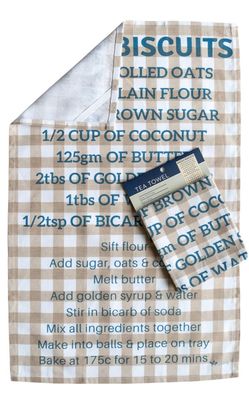 Tea Towel - Anzac Biscuit Recipe
