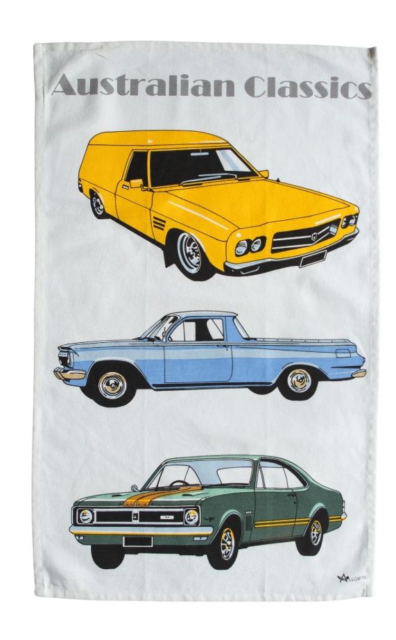 Tea Towel - Cars Holdens