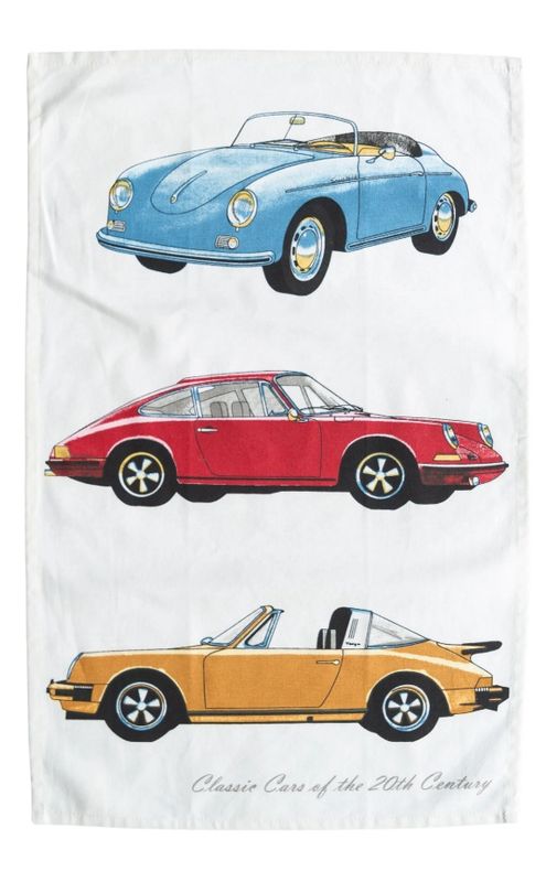 Tea Towel - Cars Porsches
