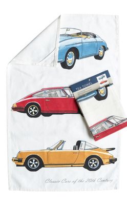 Tea Towel - Cars Porsches