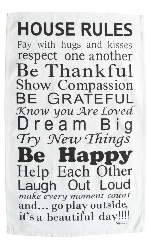 Tea Towel - House Rules