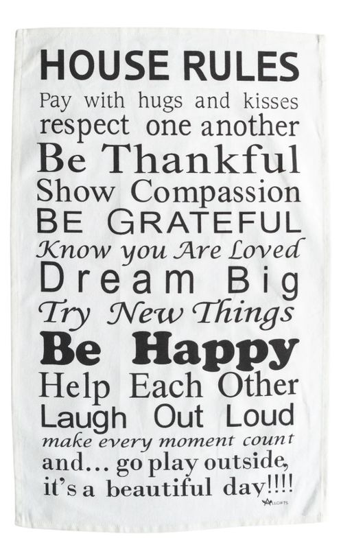 Tea Towel - House Rules