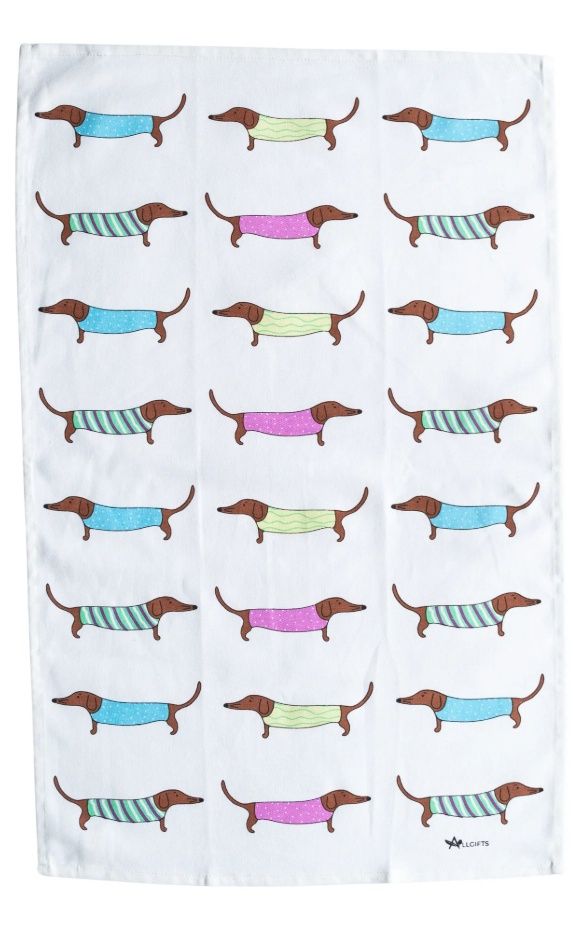 Tea Towel - Sausage Dogs