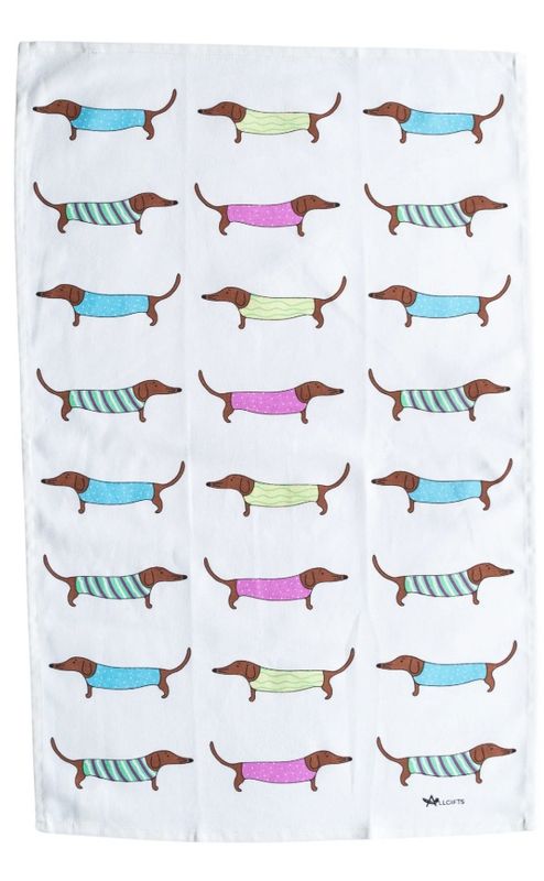 Tea Towel - Sausage Dogs