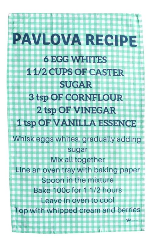 Tea Towel - Pavlova Recipe