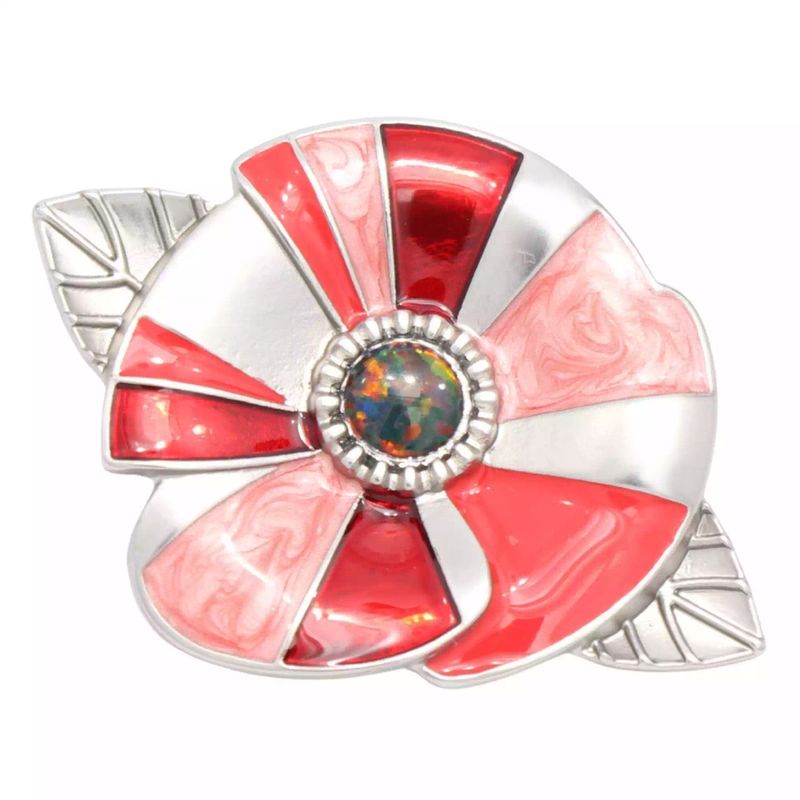 Precious Poppy Black Fire Opal Ltd Ed Brooch