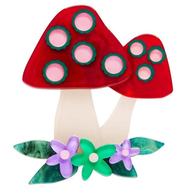 Forest Fun Guy Brooch