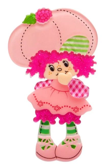 Raspberry Tart Brooch