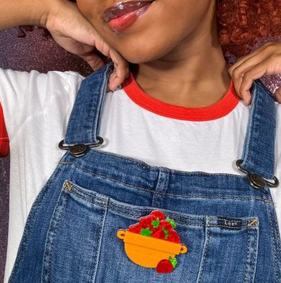 Strawberry Harvest Brooch